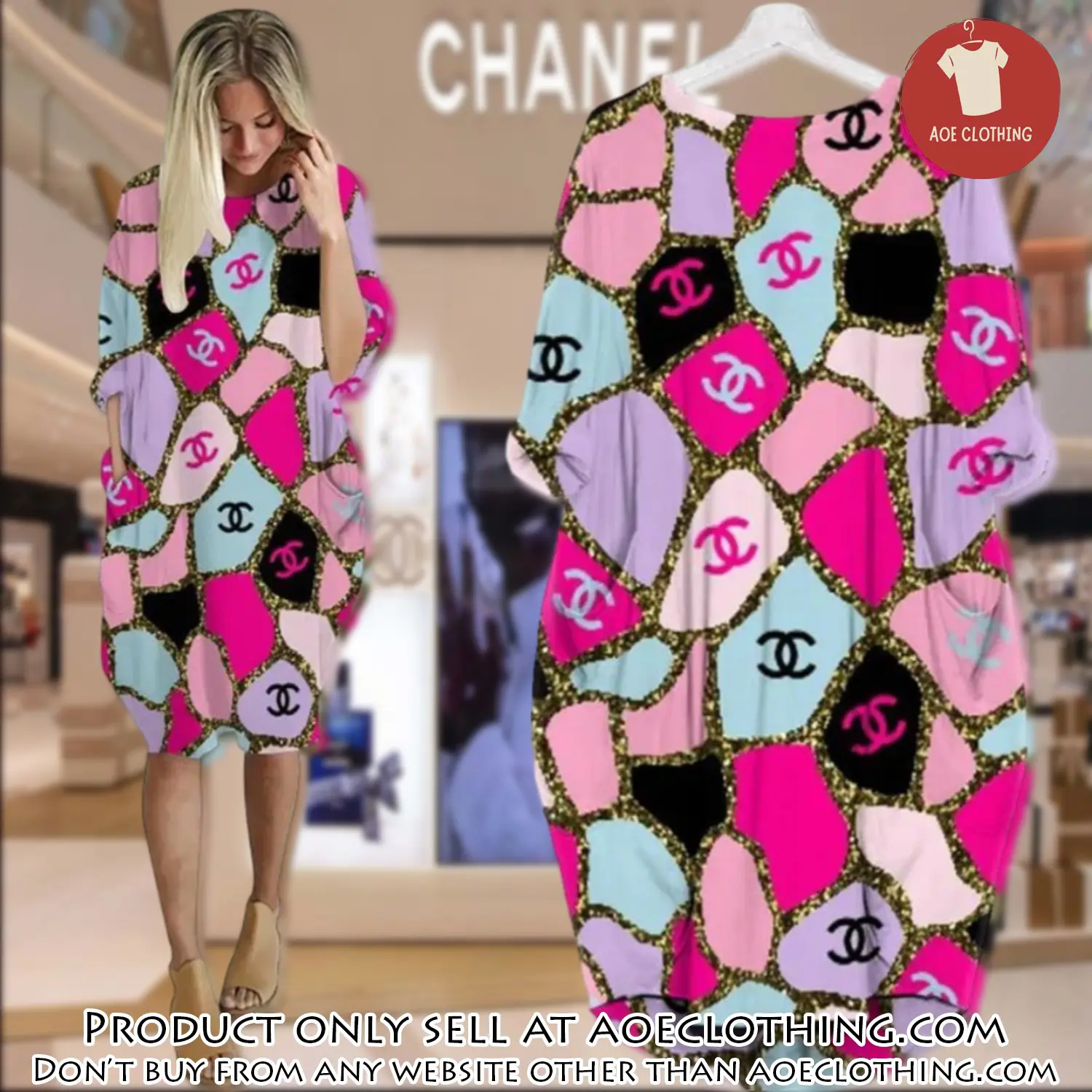 Chanel batwing pocket dress luxury brand for women pd074 aoe1838277